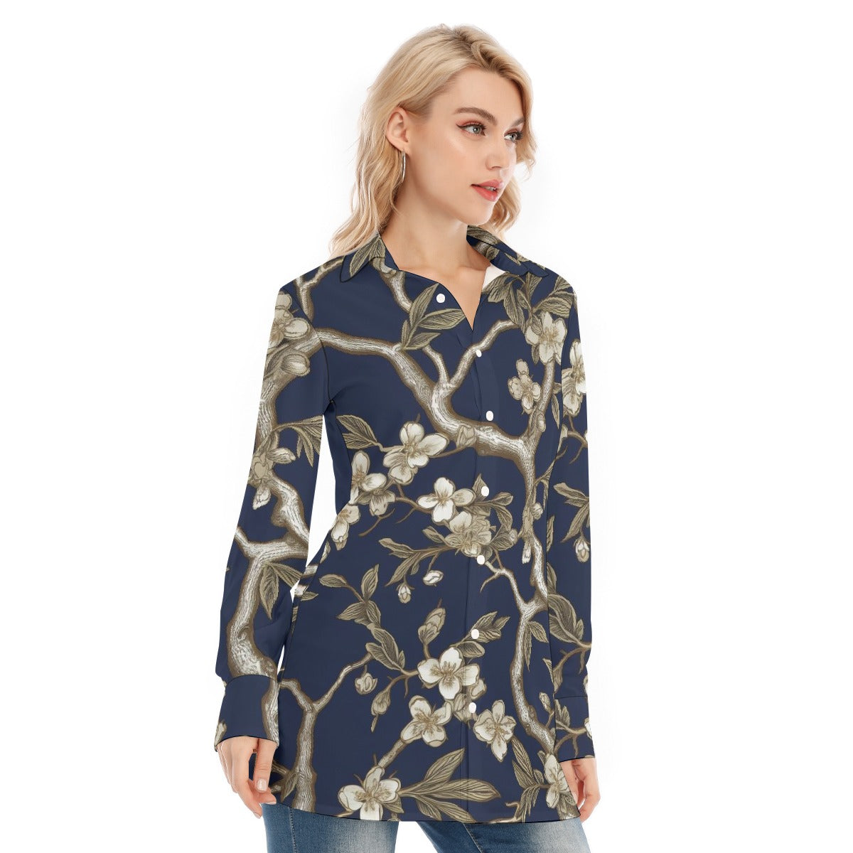 All-Over Print Women's Long Shirt