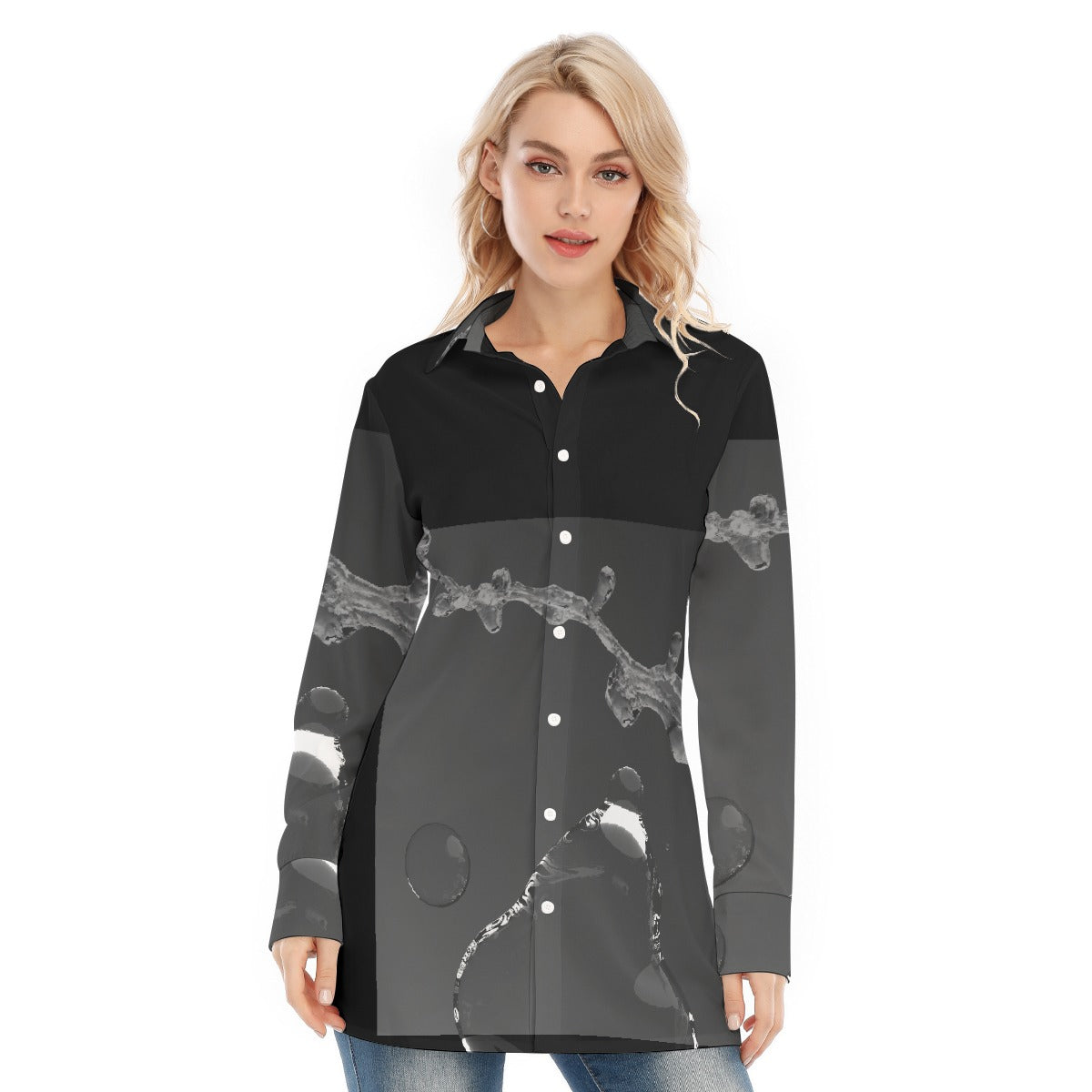 All-Over Print Women's Long Shirt