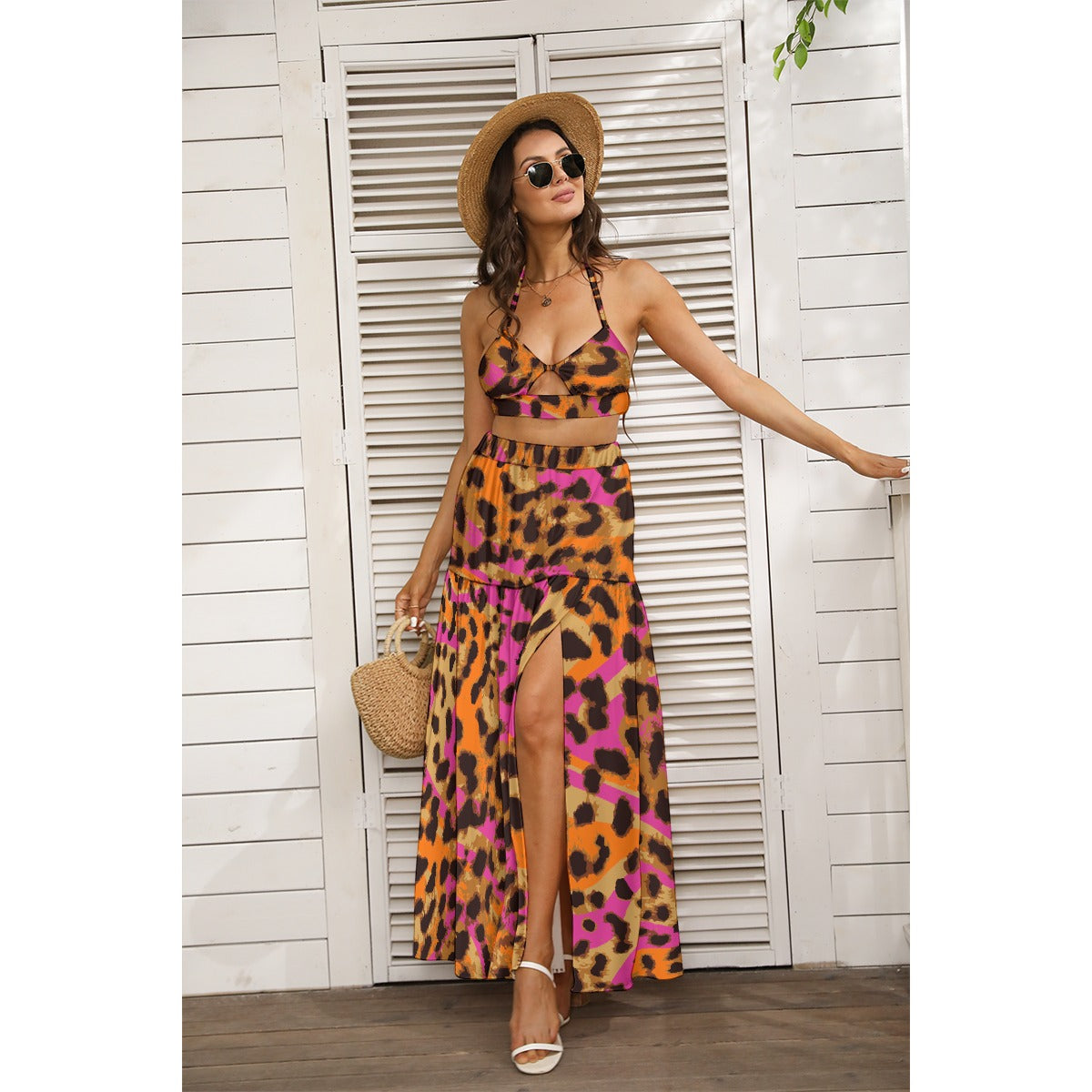 All-Over Print Women's Tie Back Wrap Dress