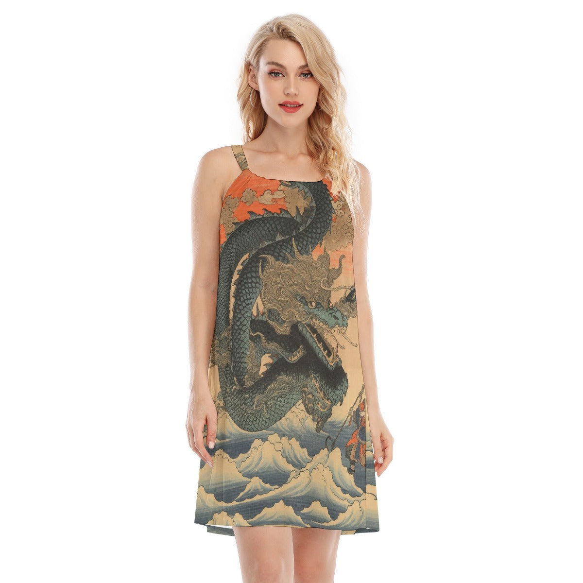 All-Over Print Women's O-neck Cami Dress