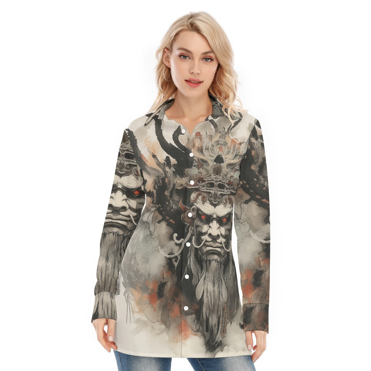 All-Over Print Women's Long Shirt