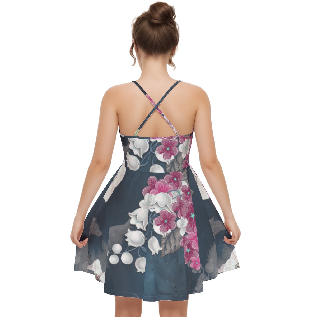 All-Over Print Women‘s Cross Cami Dress