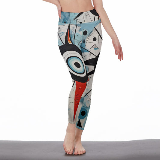 All-Over Print Women's High Waist Leggings | Side Stitch Closure