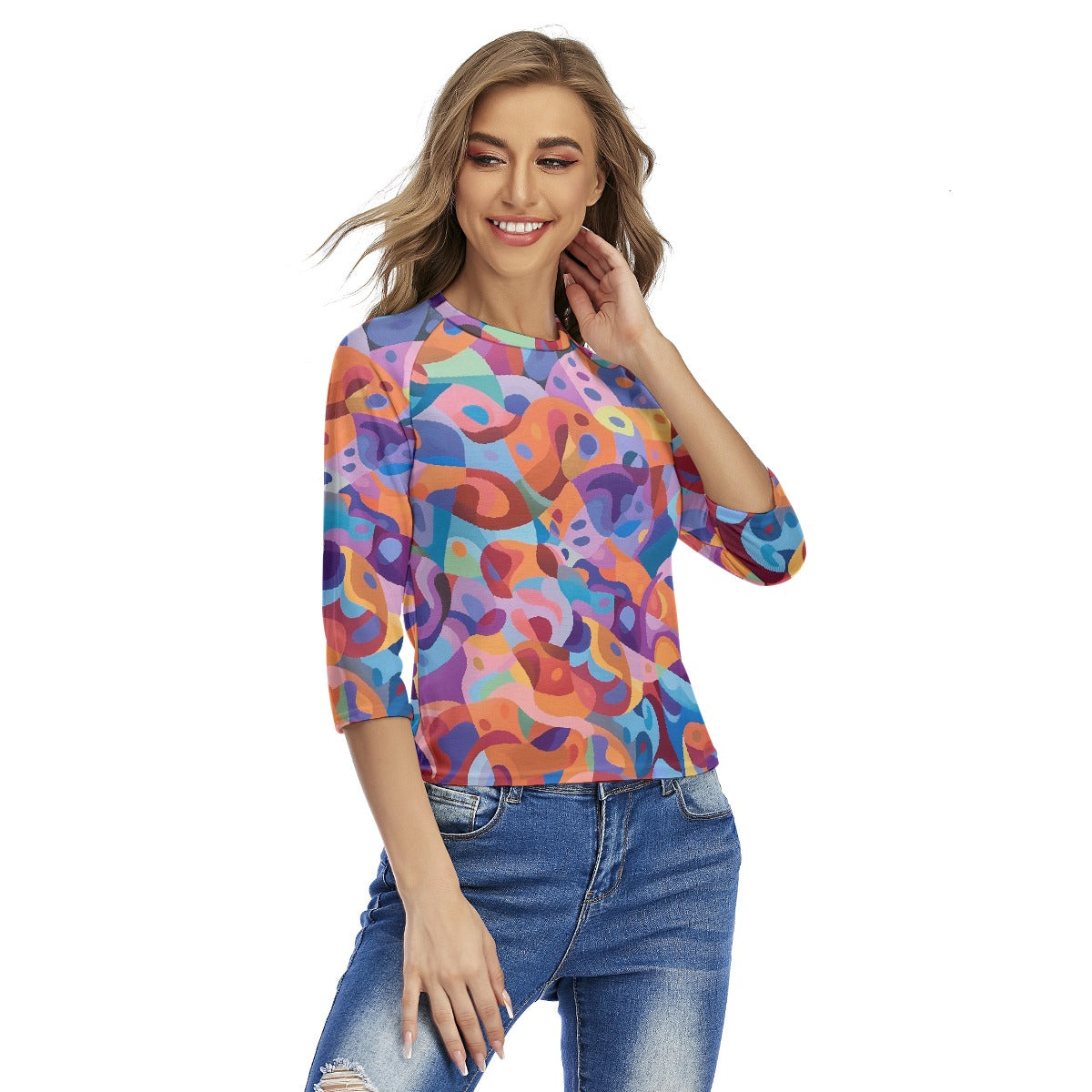 All-Over Print Women's Raglan Sleeves T-shirts