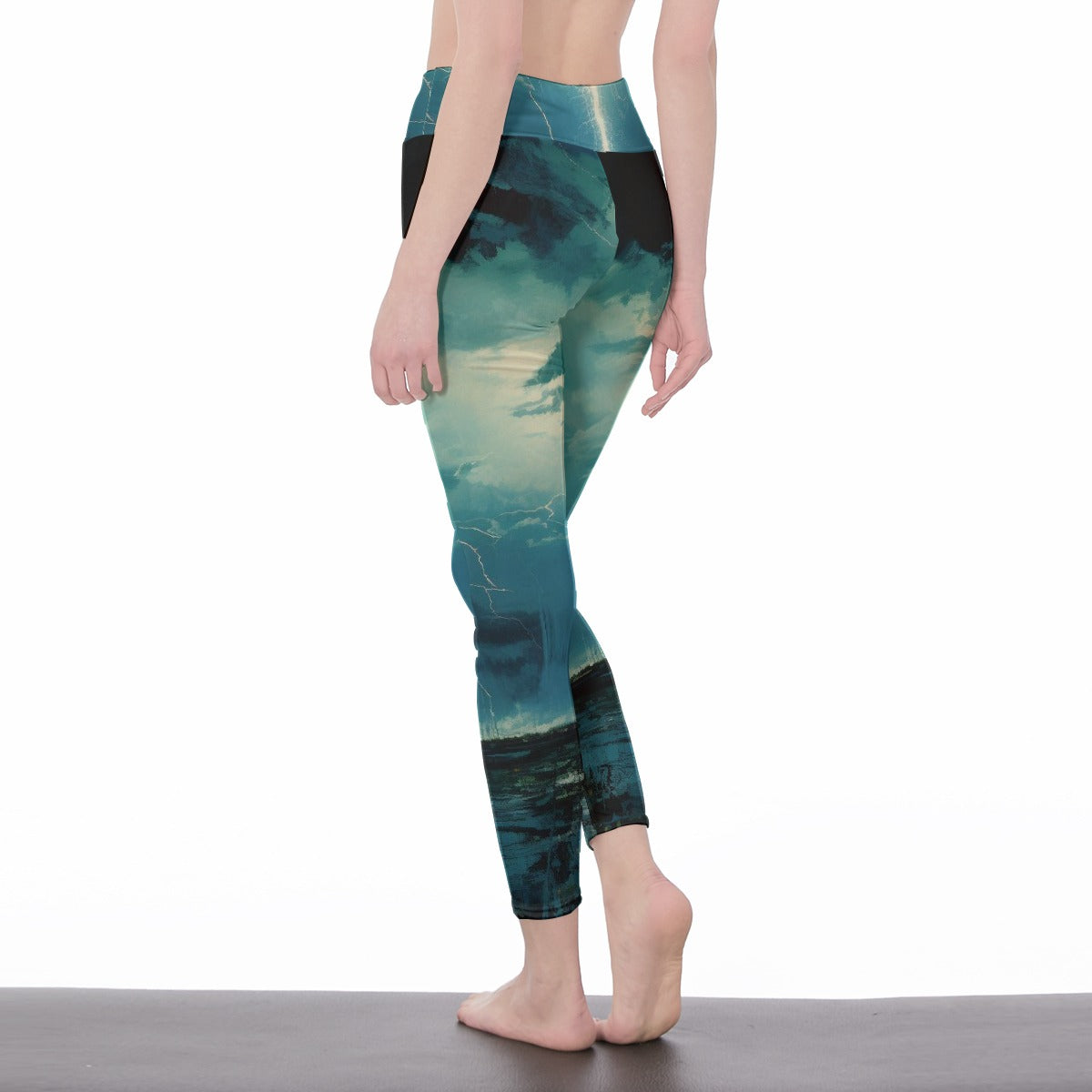 All-Over Print Women's High Waist Leggings | Side Stitch Closure