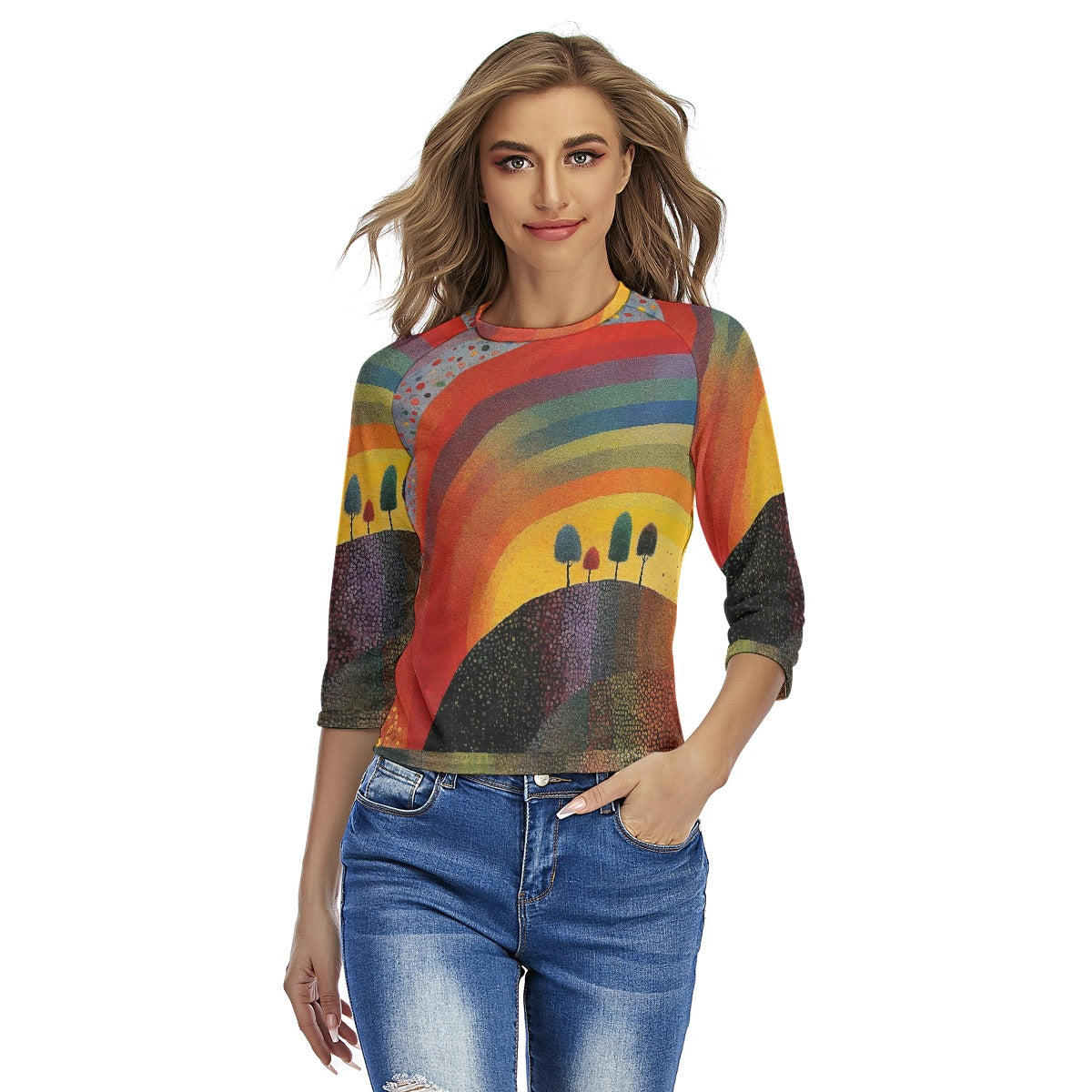 All-Over Print Women's Raglan Sleeves T-shirts