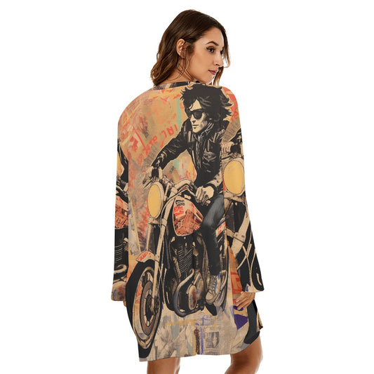 All-Over Print  Women's Loose Crew Neck Dress