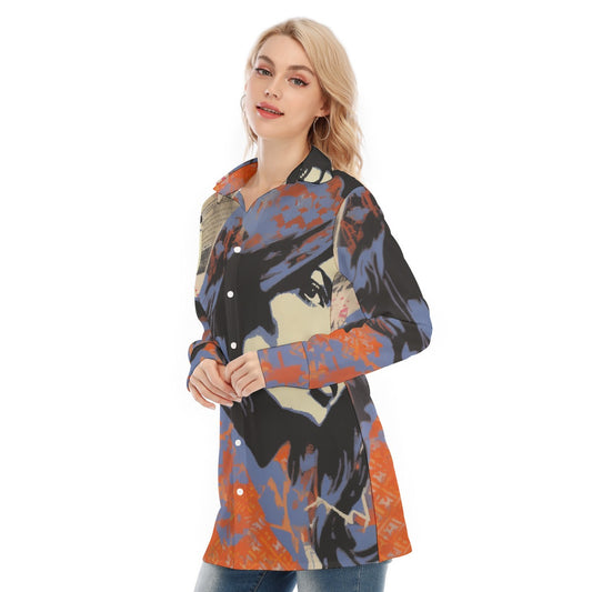 All-Over Print Women's Long Shirt