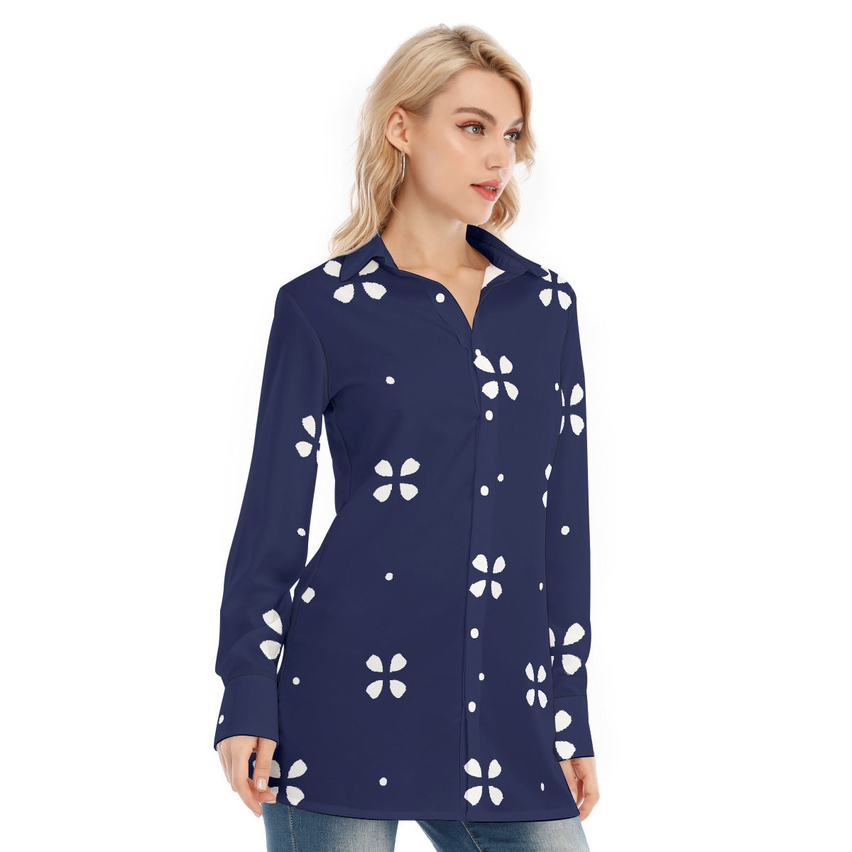 All-Over Print Women's Long Shirt