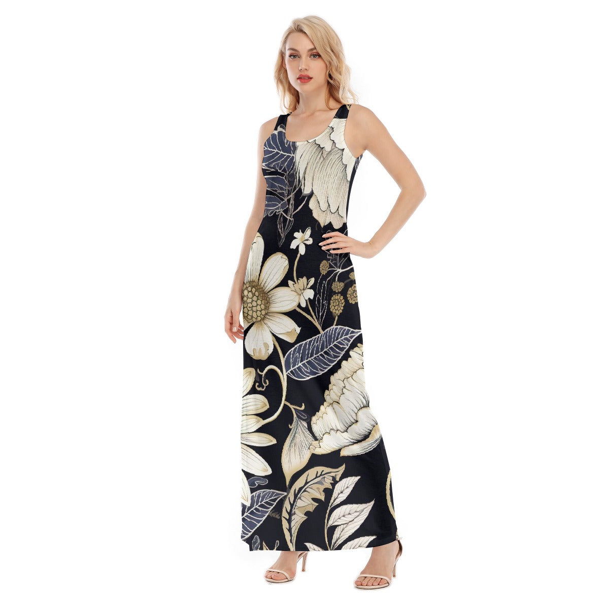 All-Over Print Women's Vest Dress | Length To Ankle