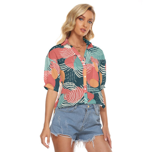 All-Over Print Women's V-neck Shirts