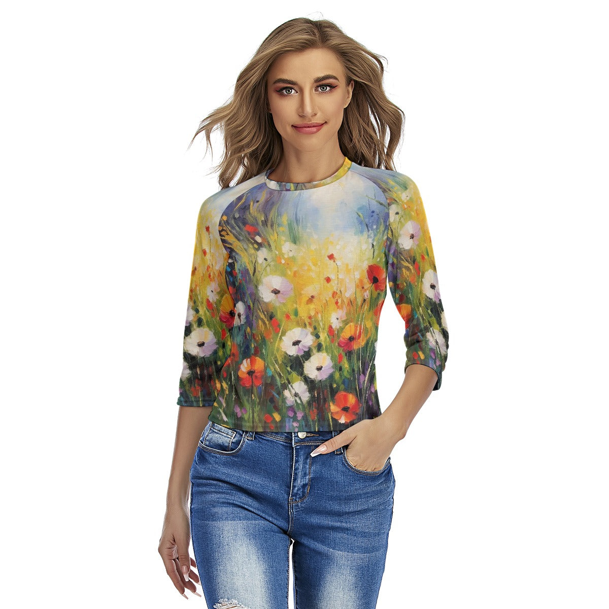 All-Over Print Women's Raglan Sleeves T-shirts