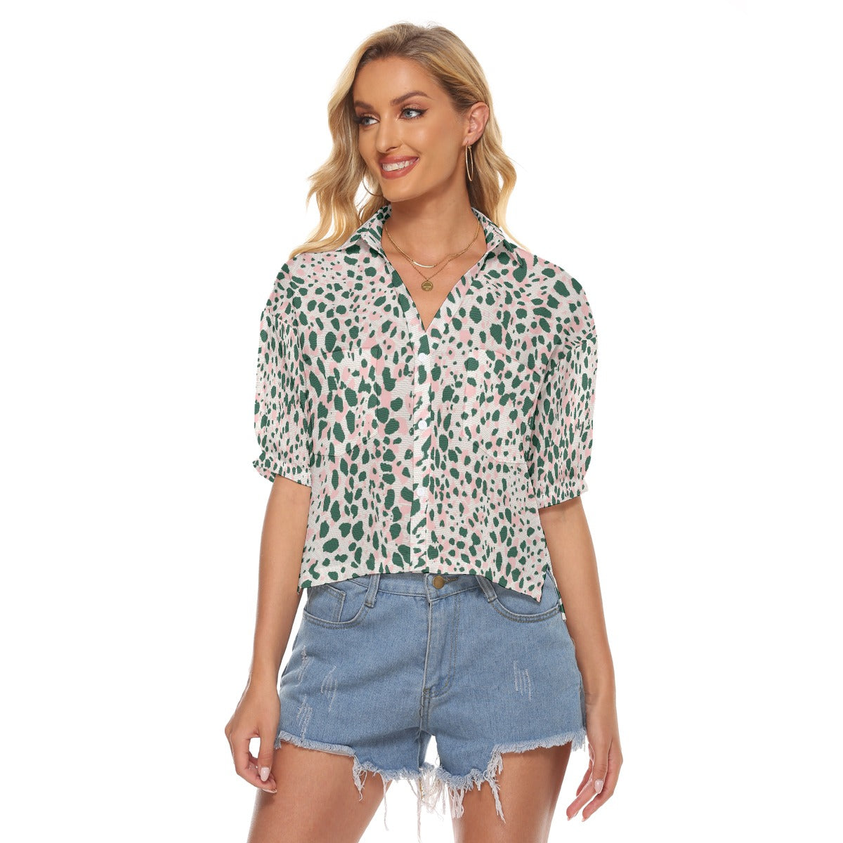 All-Over Print Women's V-neck Shirts