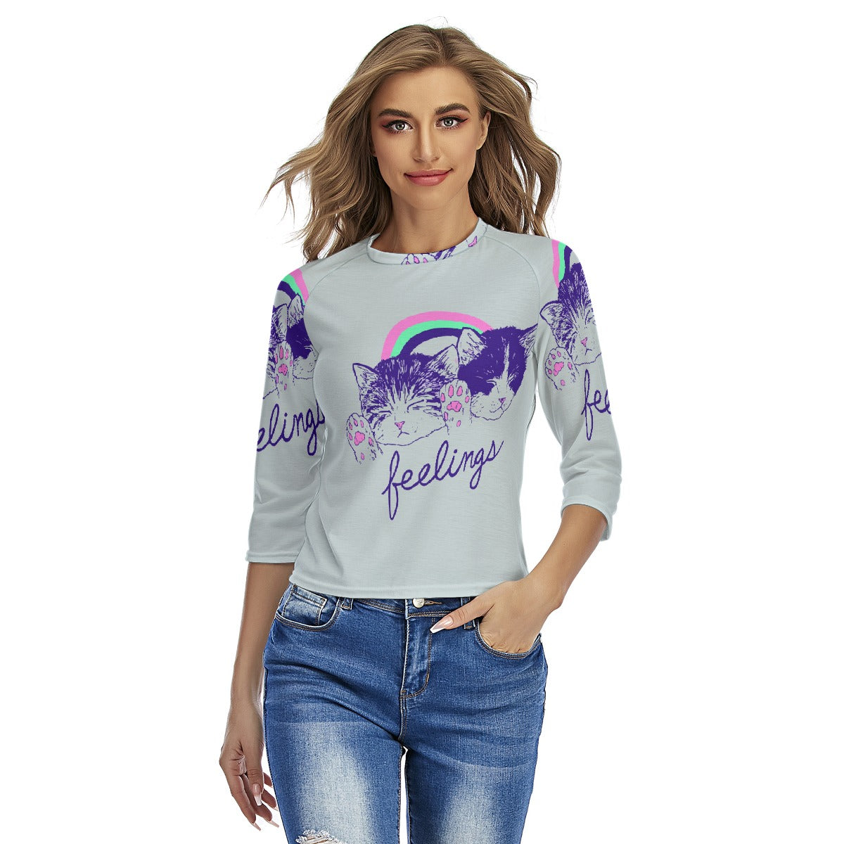 All-Over Print Women's Raglan Sleeves T-shirts