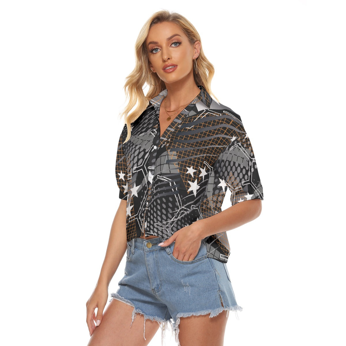 All-Over Print Women's V-neck Shirts