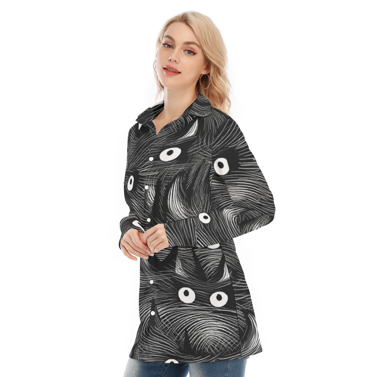 All-Over Print Women's Long Shirt