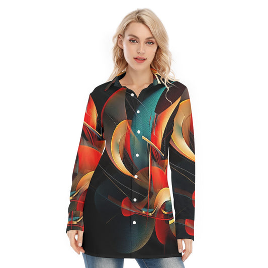 All-Over Print Women's Long Shirt