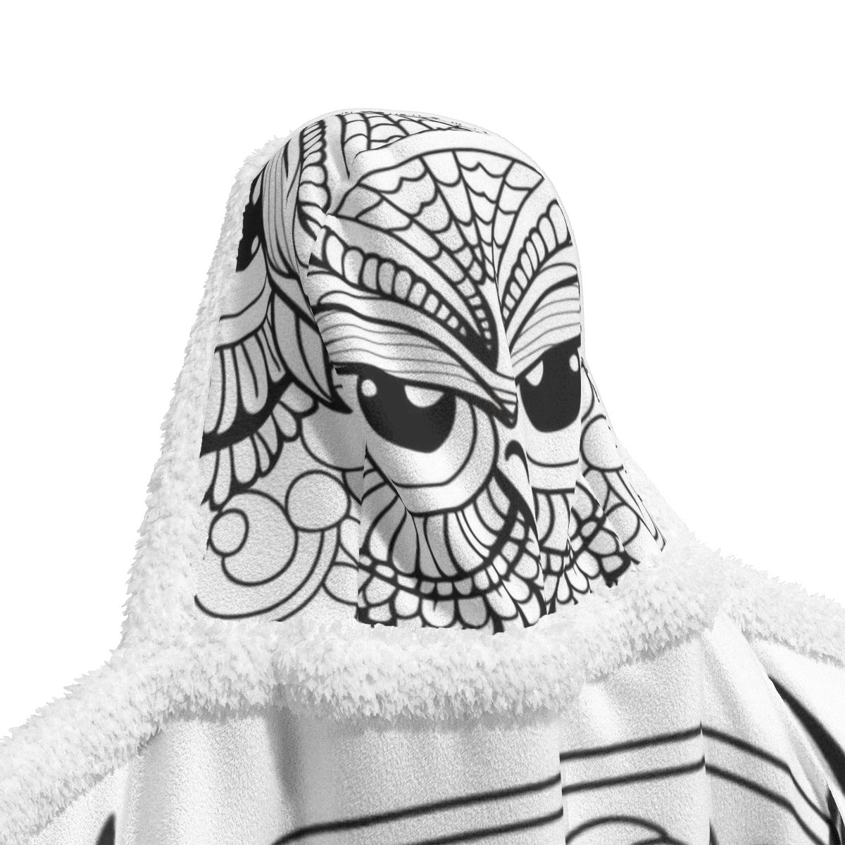 All-Over Print Unisex Wearable Hooded Blanket