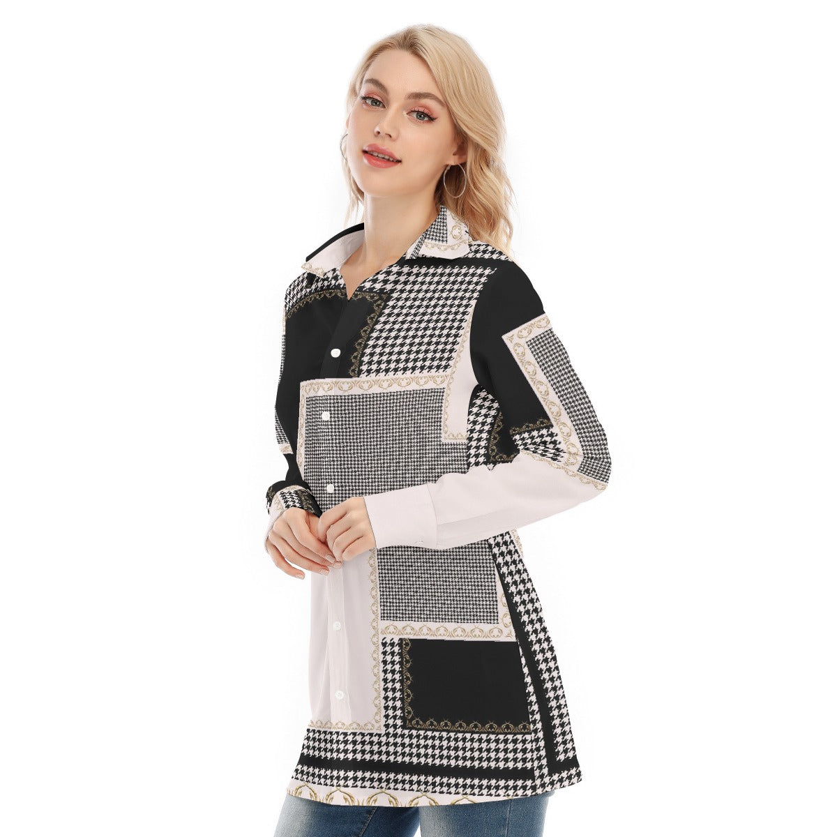 All-Over Print Women's Long Shirt