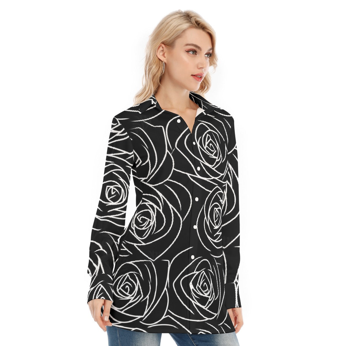 All-Over Print Women's Long Shirt