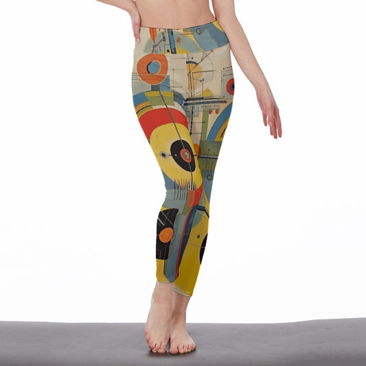 All-Over Print Women's High Waist Leggings | Side Stitch Closure