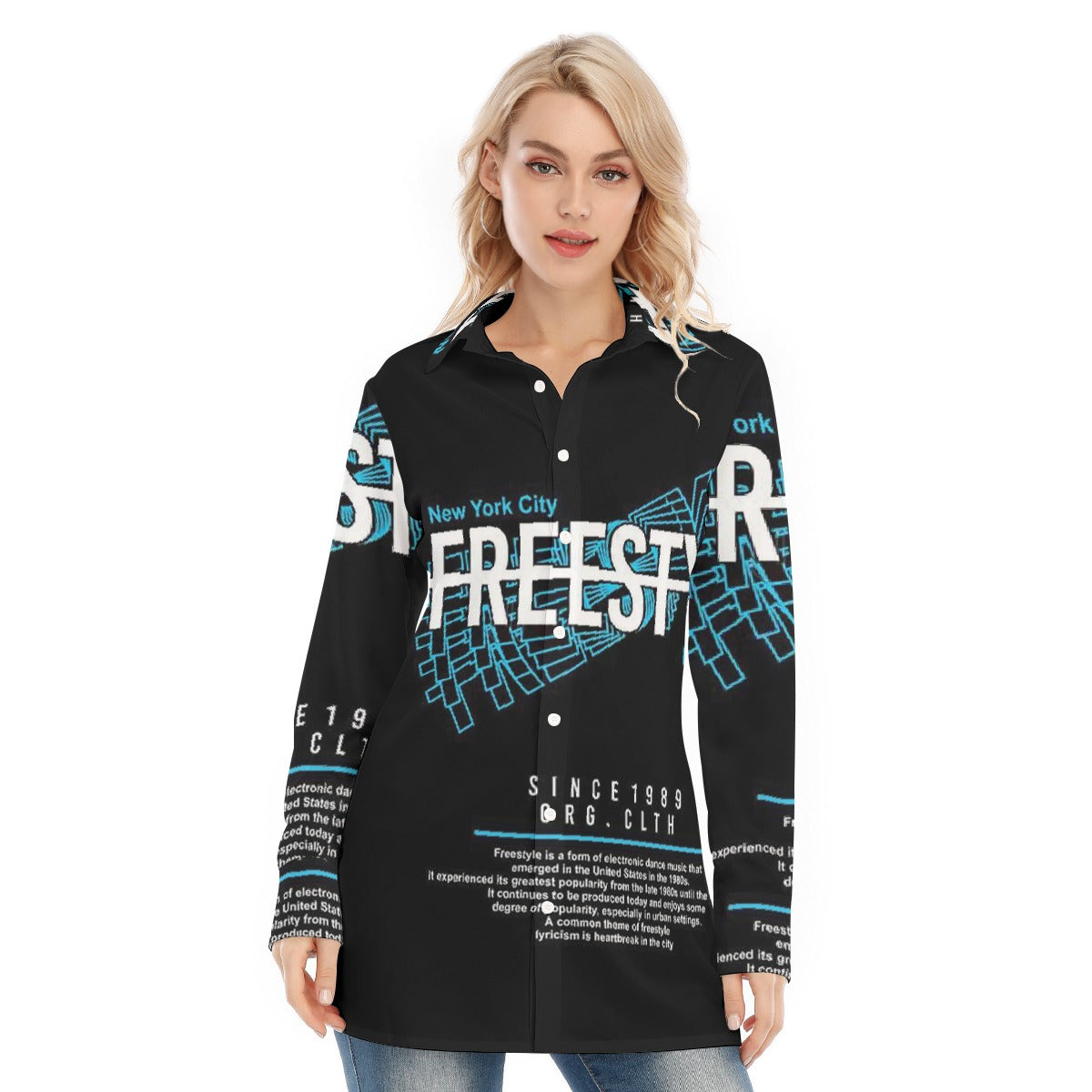 All-Over Print Women's Long Shirt