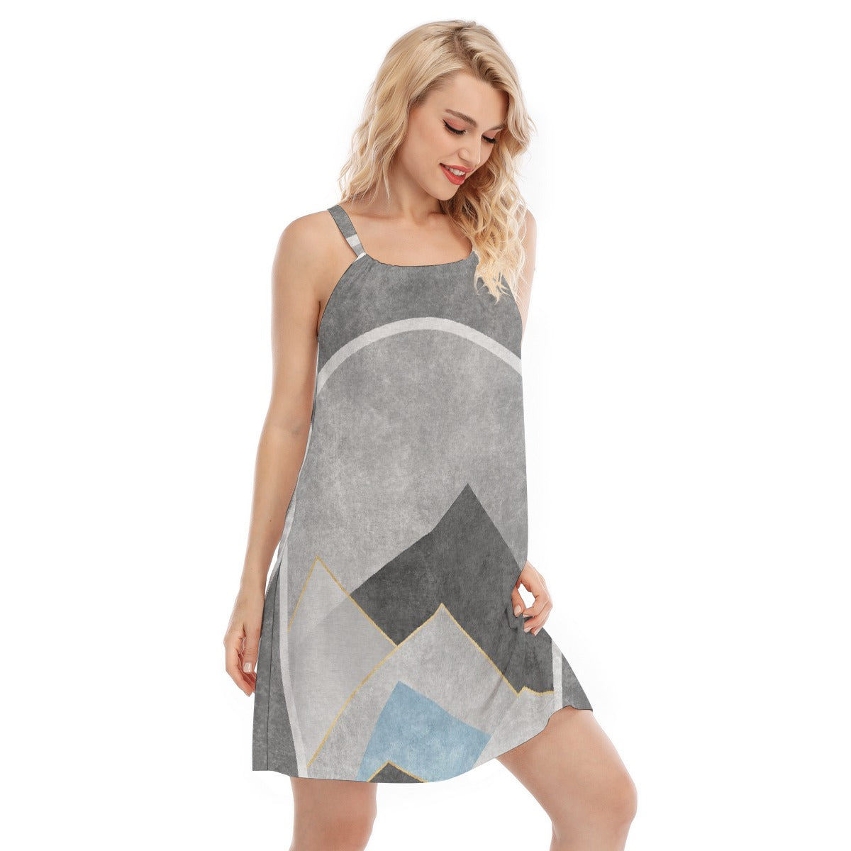 All-Over Print Women's O-neck Cami Dress