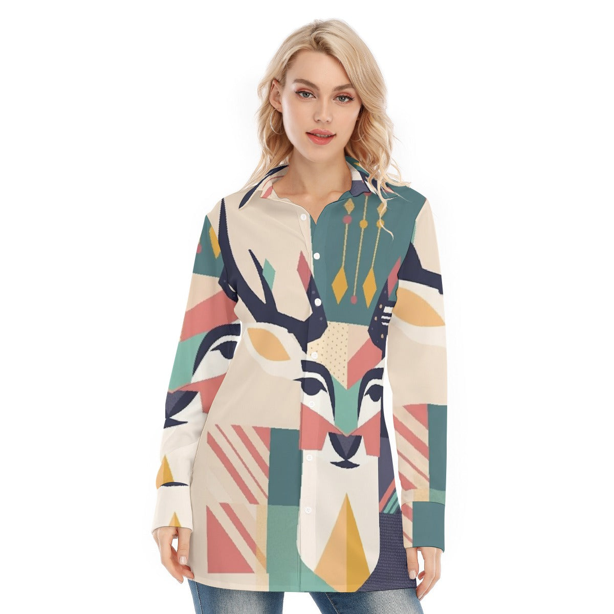 All-Over Print Women's Long Shirt