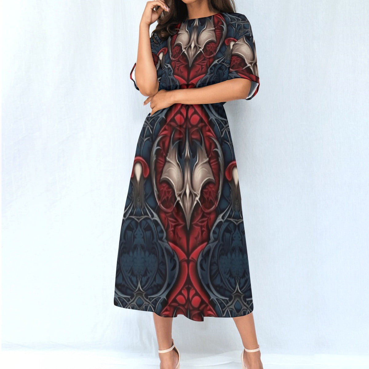 All-Over Print Women's Elastic Waist Dress