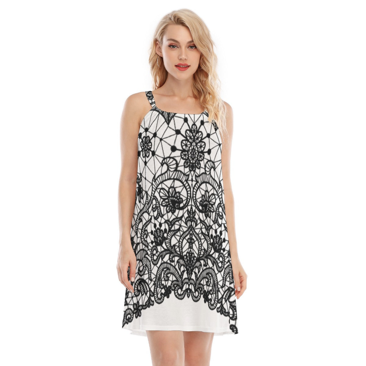 All-Over Print Women's O-neck Cami Dress