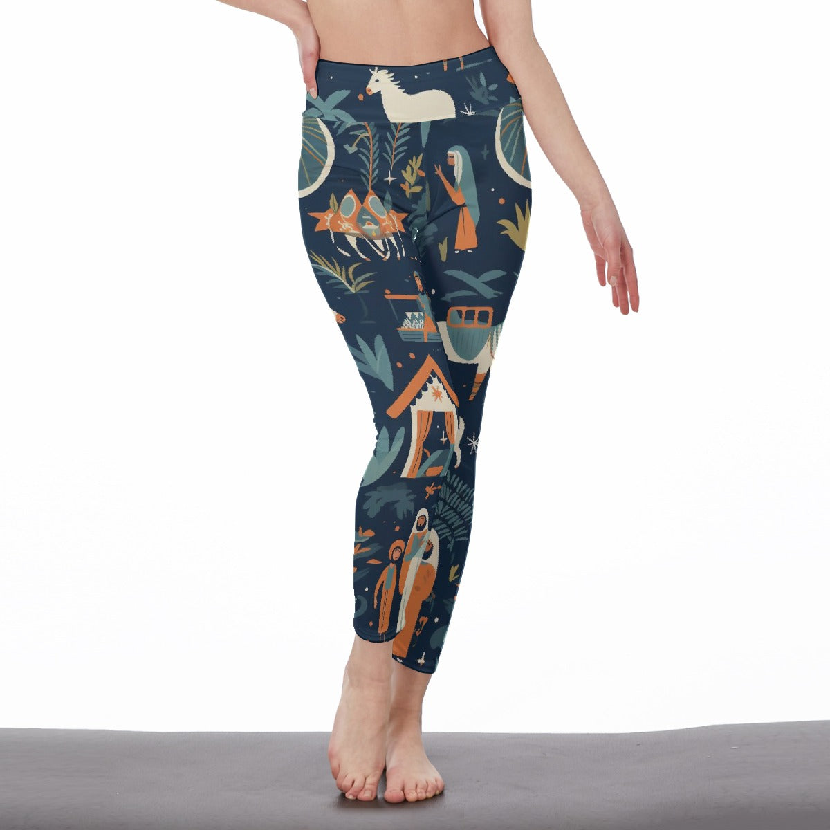 All-Over Print Women's High Waist Leggings | Side Stitch Closure