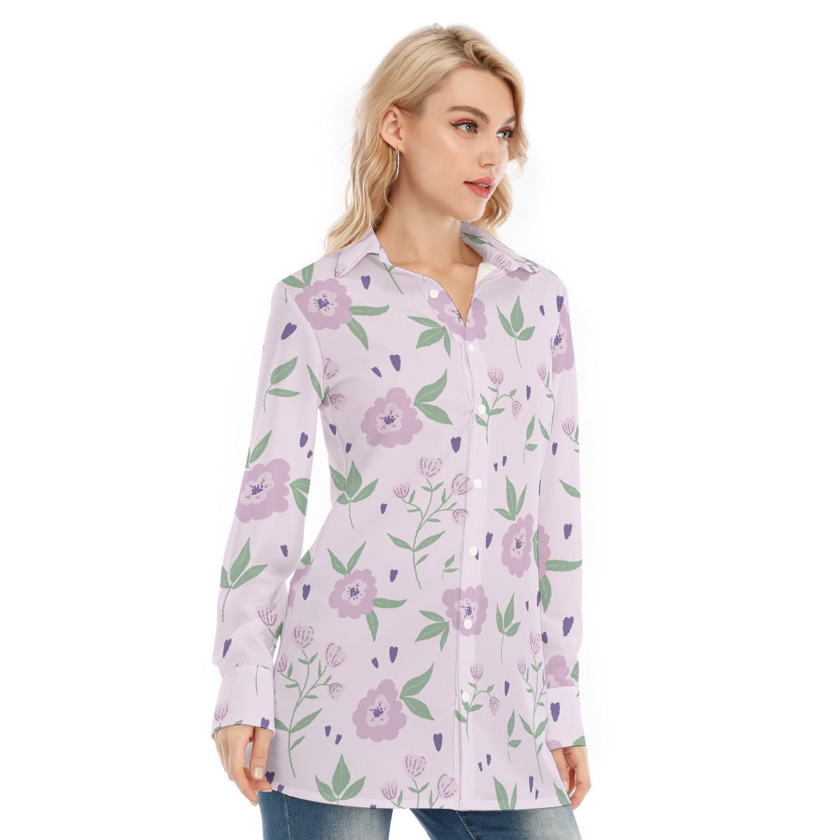 All-Over Print Women's Long Shirt