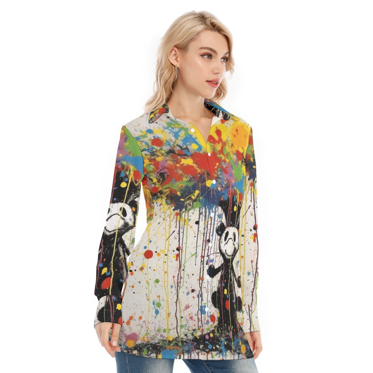 All-Over Print Women's Long Shirt