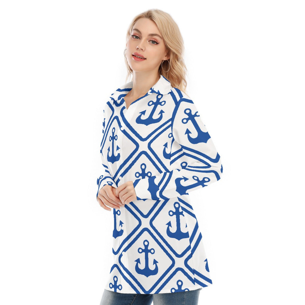 All-Over Print Women's Long Shirt