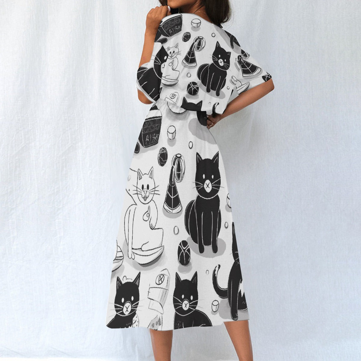 All-Over Print Women's Elastic Waist Dress