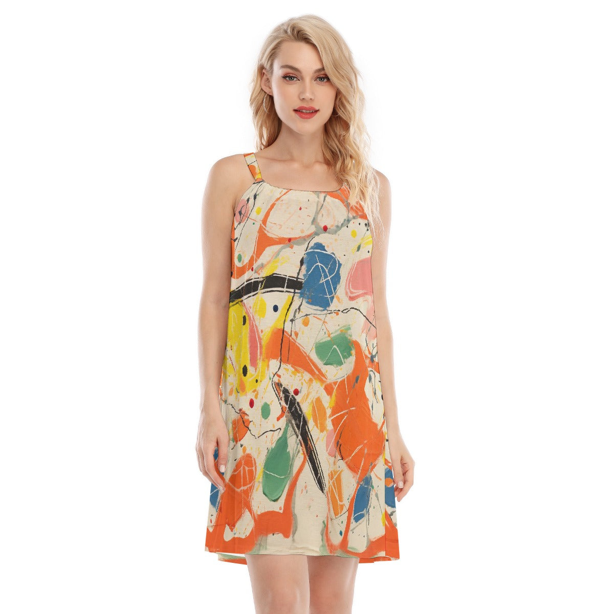 All-Over Print Women's O-neck Cami Dress