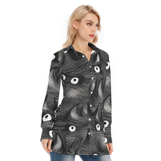 All-Over Print Women's Long Shirt