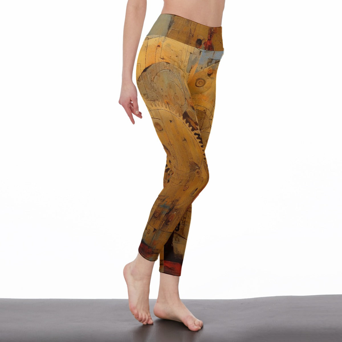 All-Over Print Women's High Waist Leggings | Side Stitch Closure