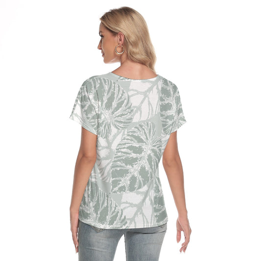 All-Over Print Women's Loose V-neck Short Sleeve T-shirt