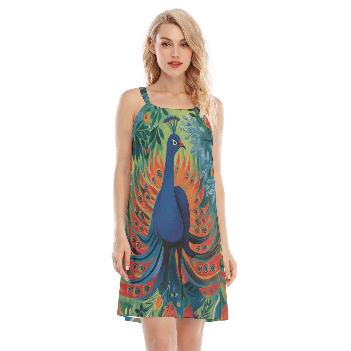 All-Over Print Women's O-neck Cami Dress