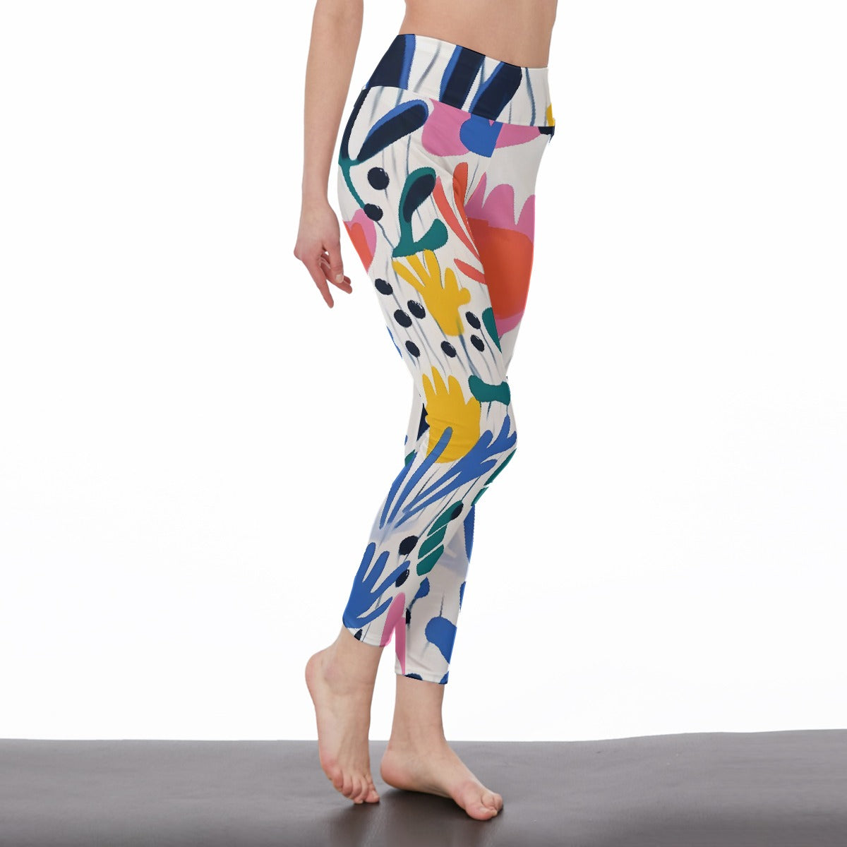 All-Over Print Women's High Waist Leggings | Side Stitch Closure