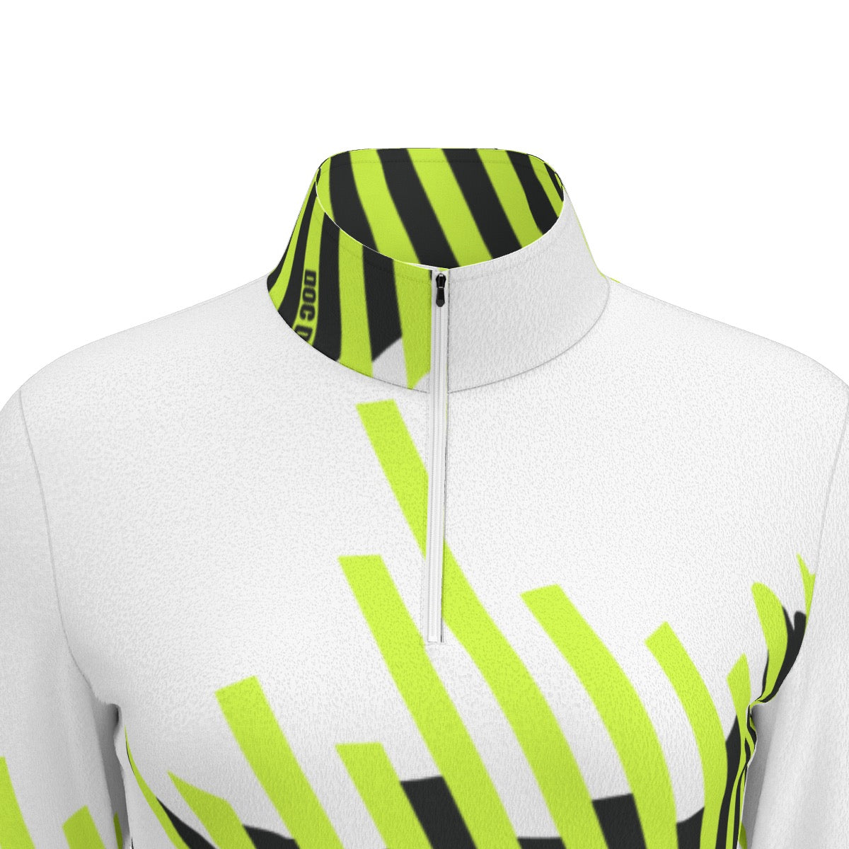 All-Over Print Women's Sports Collar Jersey With Long Sleeve