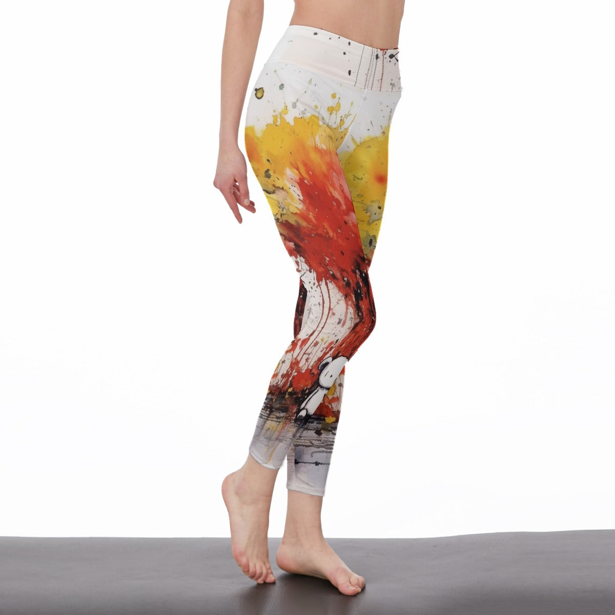 All-Over Print Women's High Waist Leggings | Side Stitch Closure