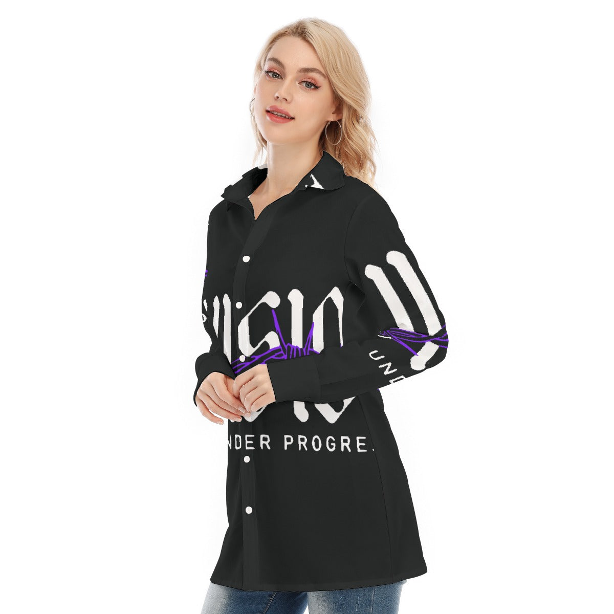 All-Over Print Women's Long Shirt