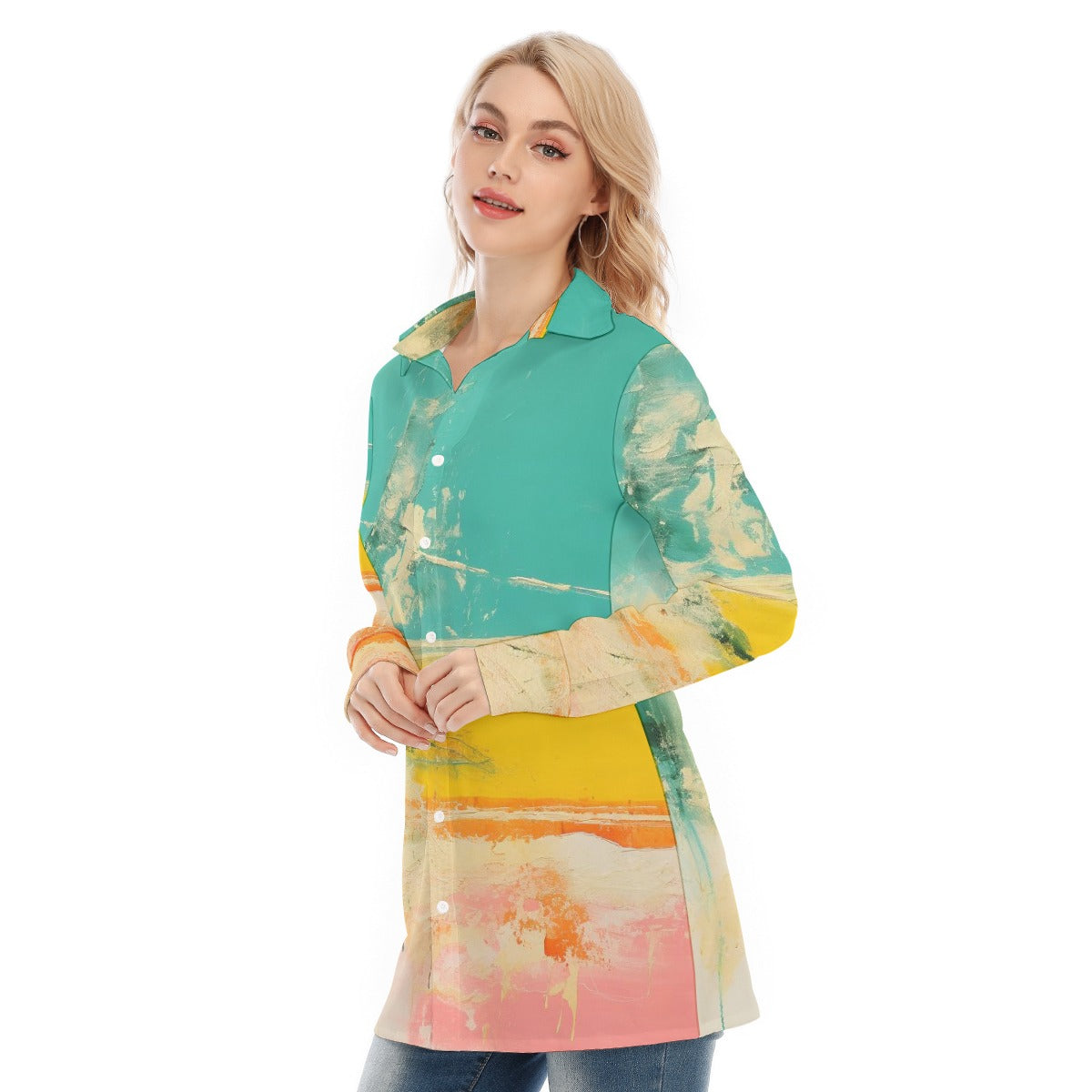 All-Over Print Women's Long Shirt