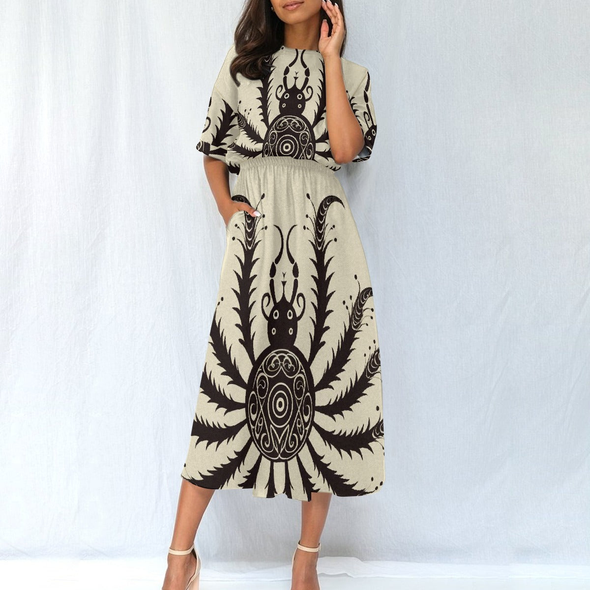 All-Over Print Women's Elastic Waist Dress