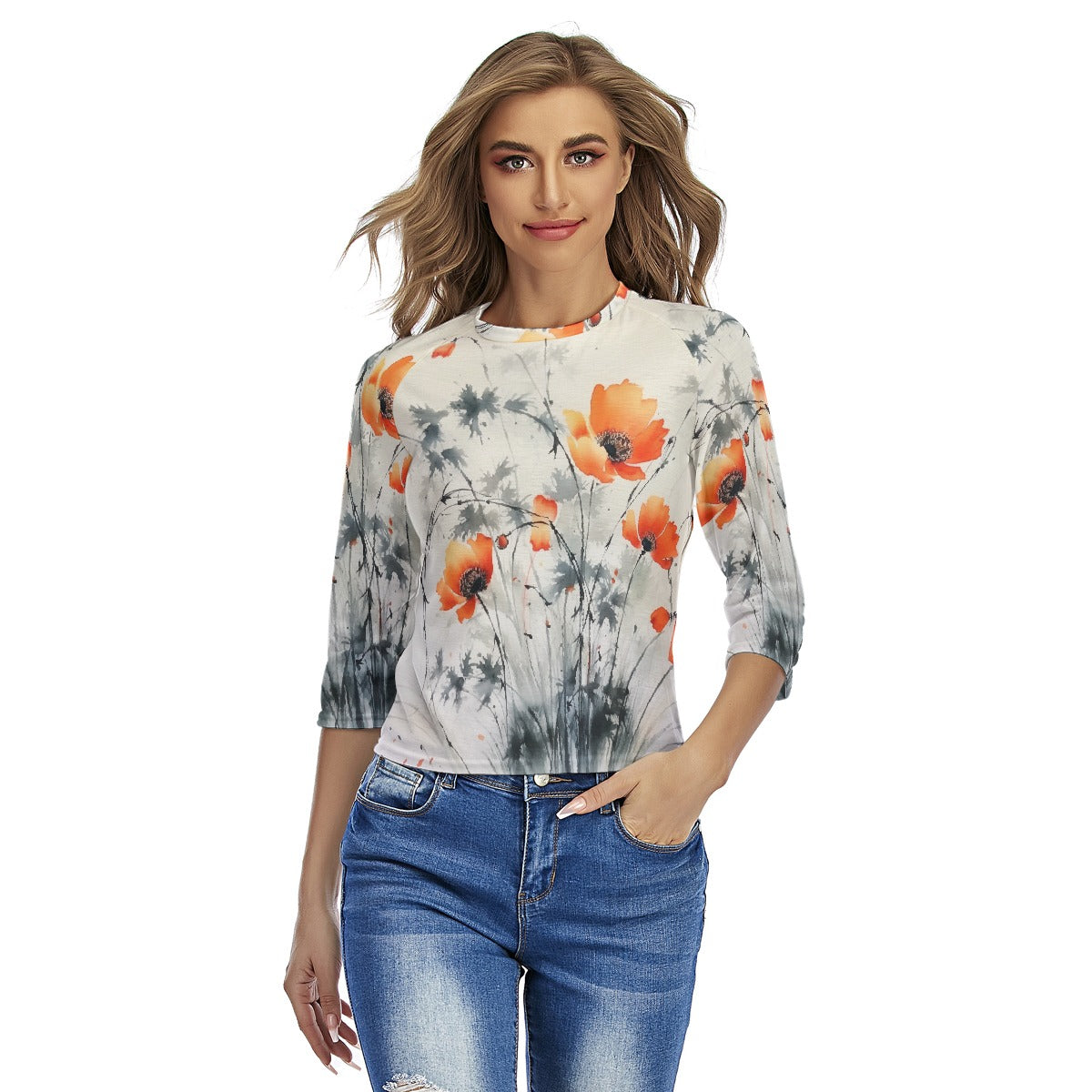 All-Over Print Women's Raglan Sleeves T-shirts