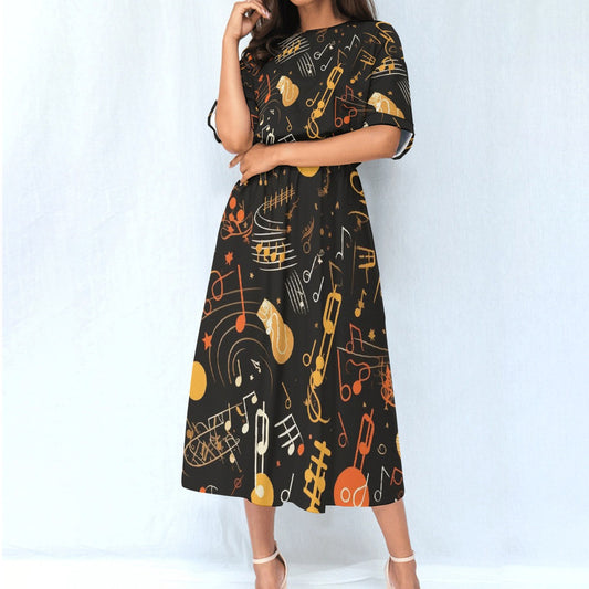 All-Over Print Women's Elastic Waist Dress