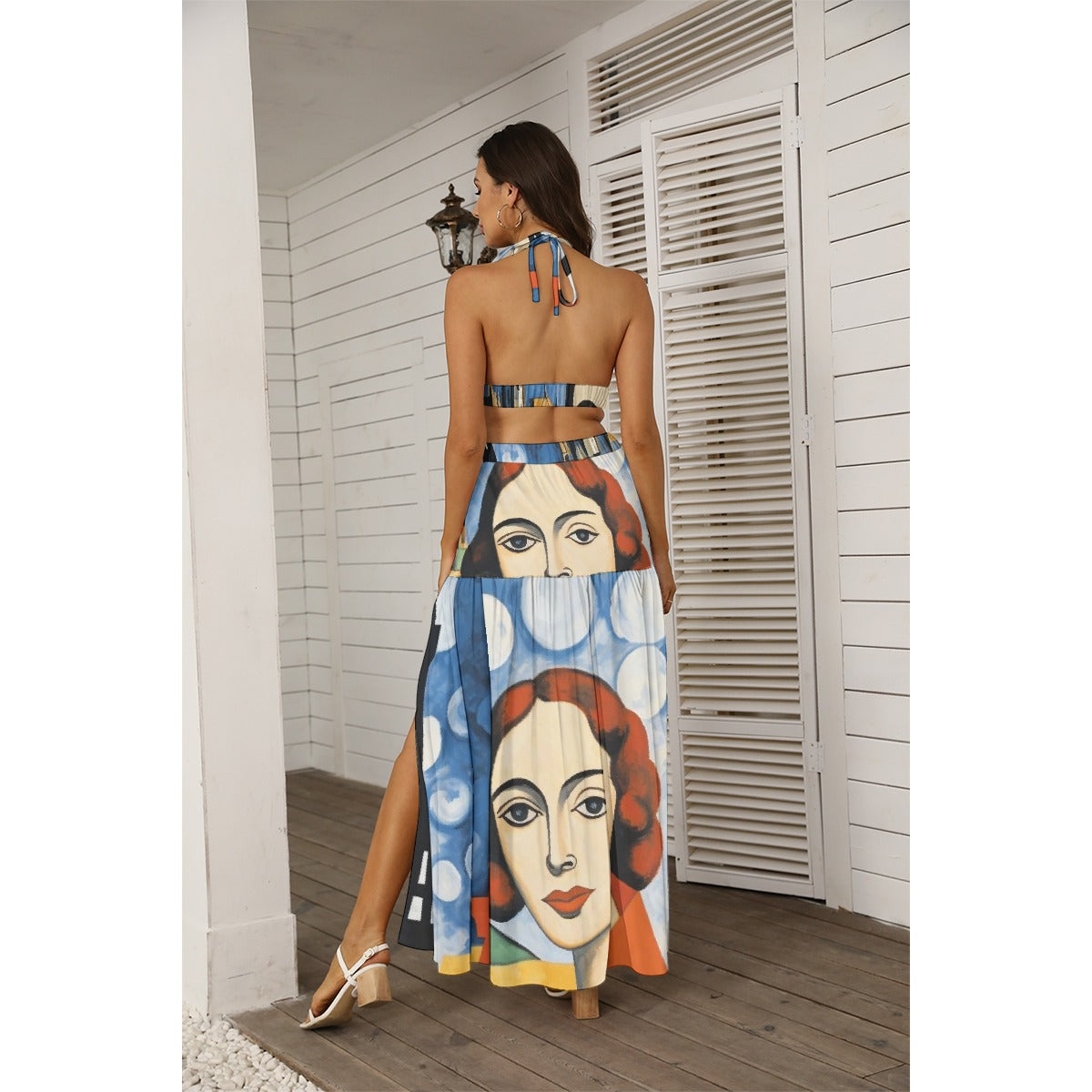 All-Over Print Women's Tie Back Wrap Dress