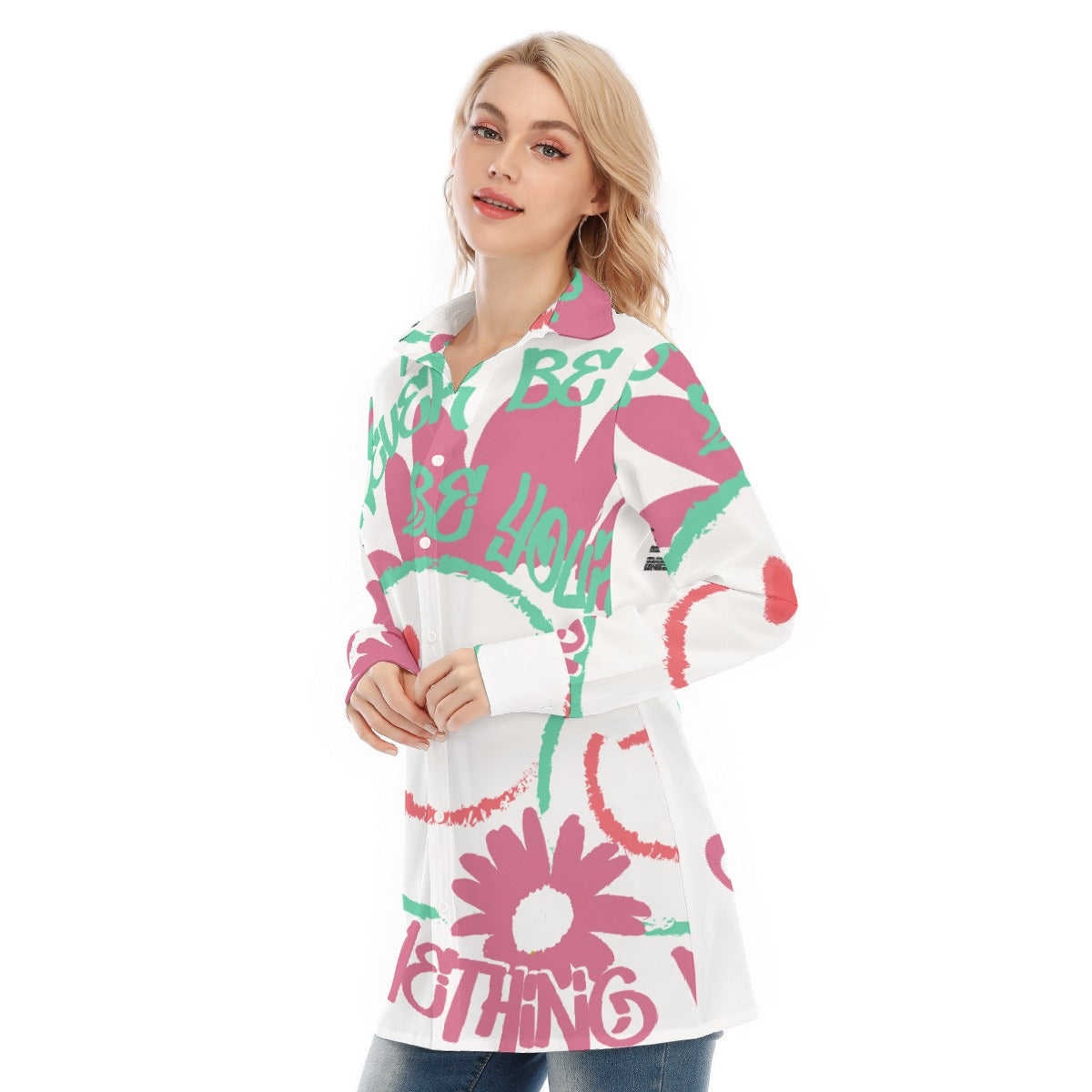 All-Over Print Women's Long Shirt